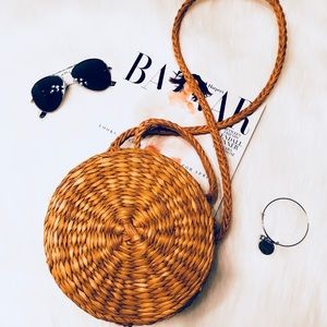 🆕Round Woven Straw Crossbody Bag